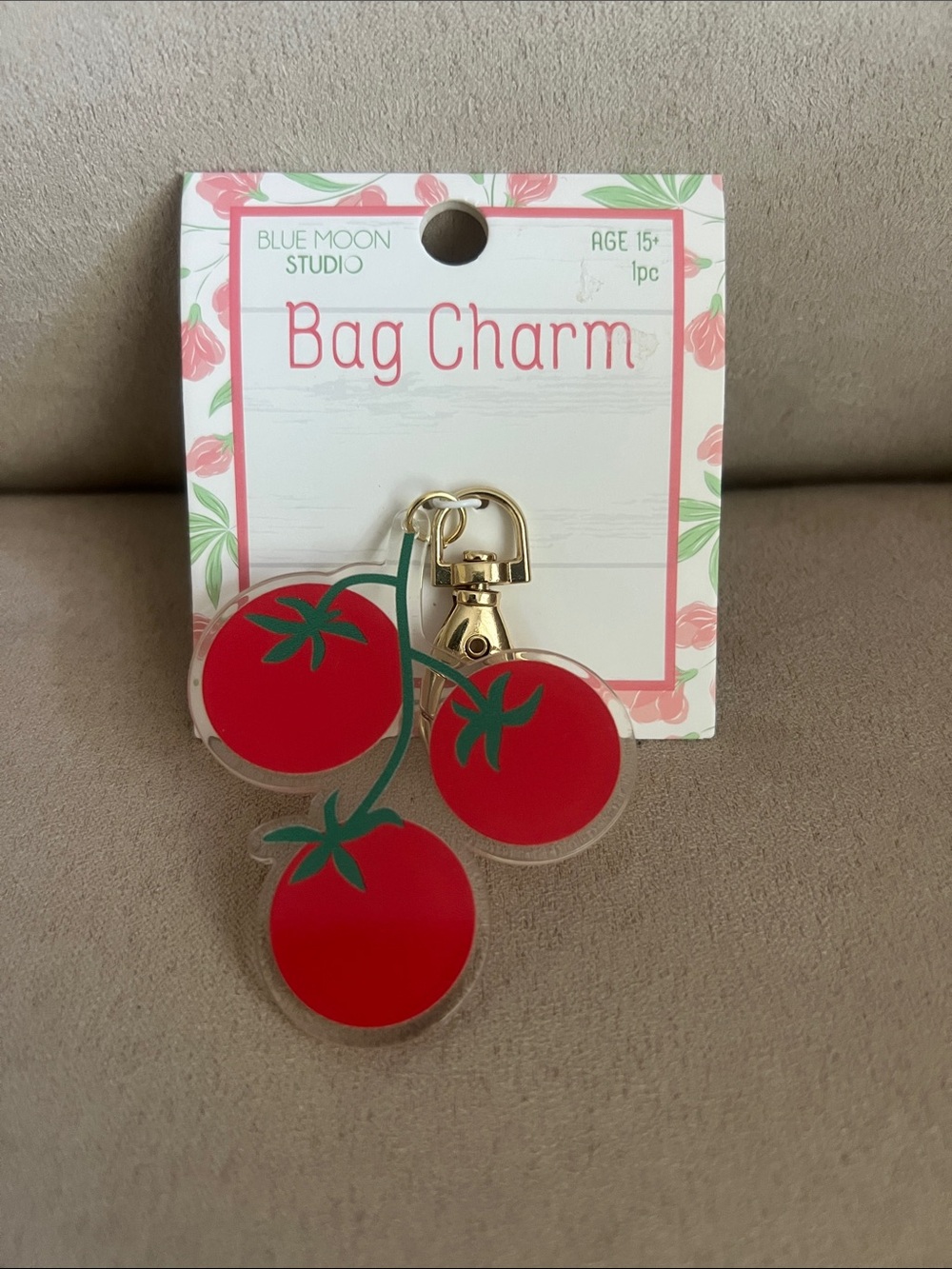 NWT Blue Moon Studio Tomato Trio Bag Charm 🍅 🍅 🍅